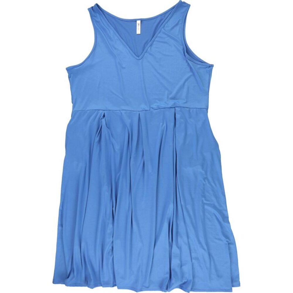 24seven Womens Plus Size Pocket Midi Fit & Flare Dress, NWT
